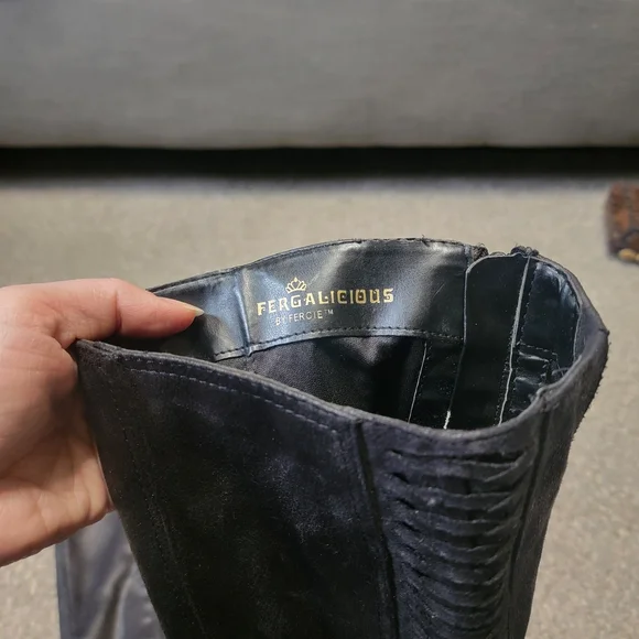 Fergalicious Black Heeled Boots - Picture 5 of 11